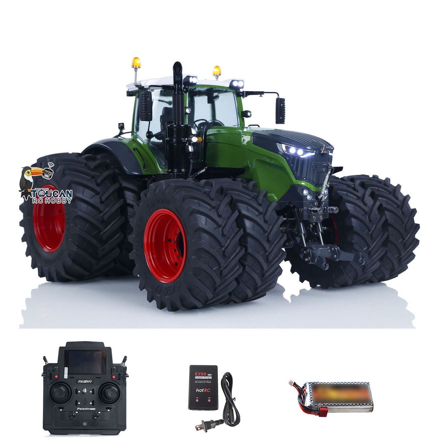 Double Wheeled Brand New LESU AOUE 1050 4x4 1/14 Metal Hydraulic RC Tractor Car Light Smoking Simulation Sound Radio Controlled Farm Truck