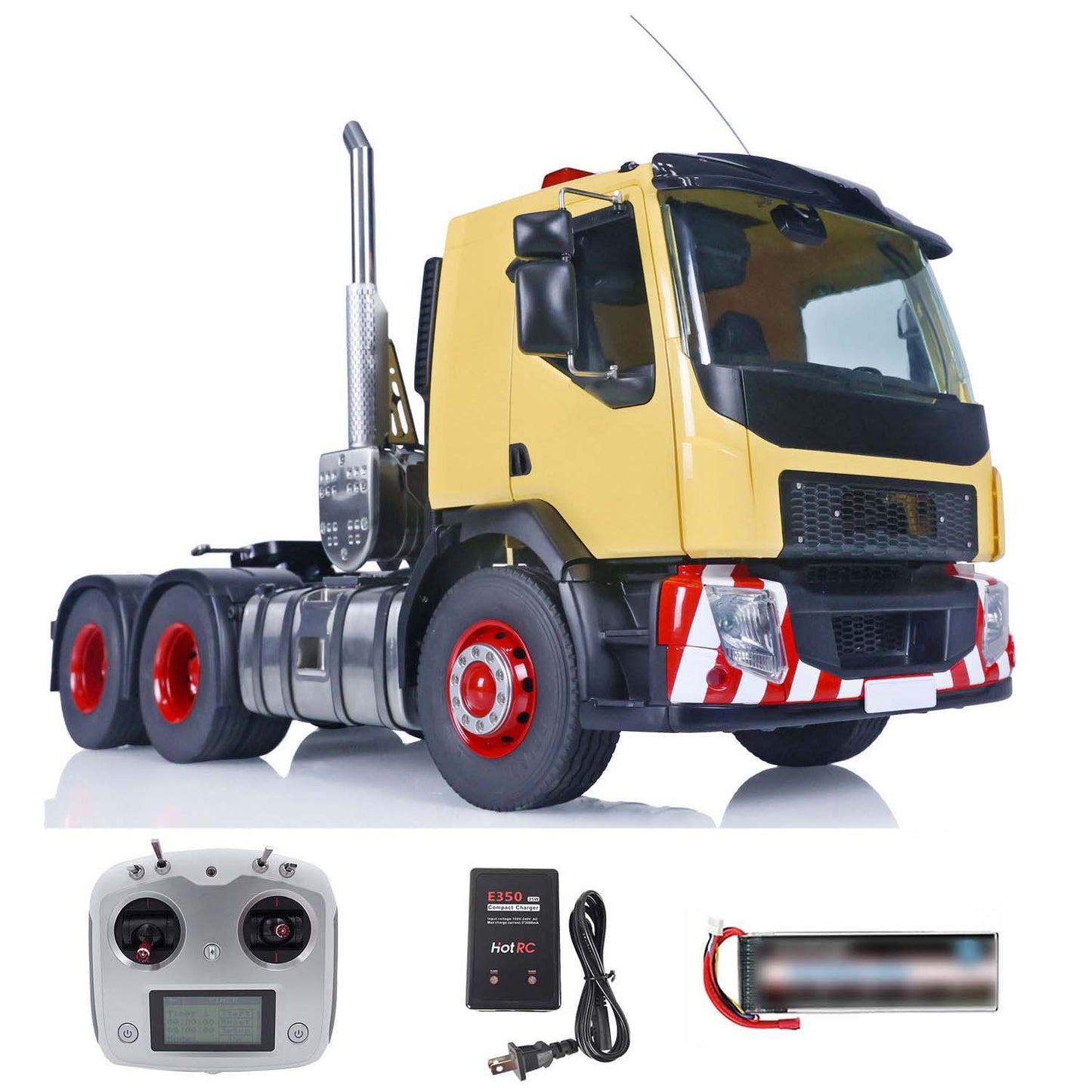 LESU 1/14 6x6 RC Tractor Truck 3 Axles Painted Assembled Remote Control Car Model DIY Emulated Vehicle Optional Versions