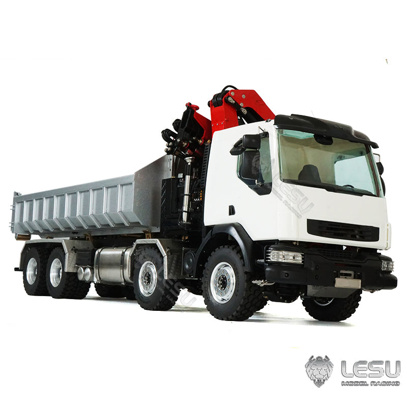 LESU Remote Control Hydraulic Roll on/off Dumper Crane 1/14 Scale RC Tipper Model Light Sound System Motor Servo W/O Battery