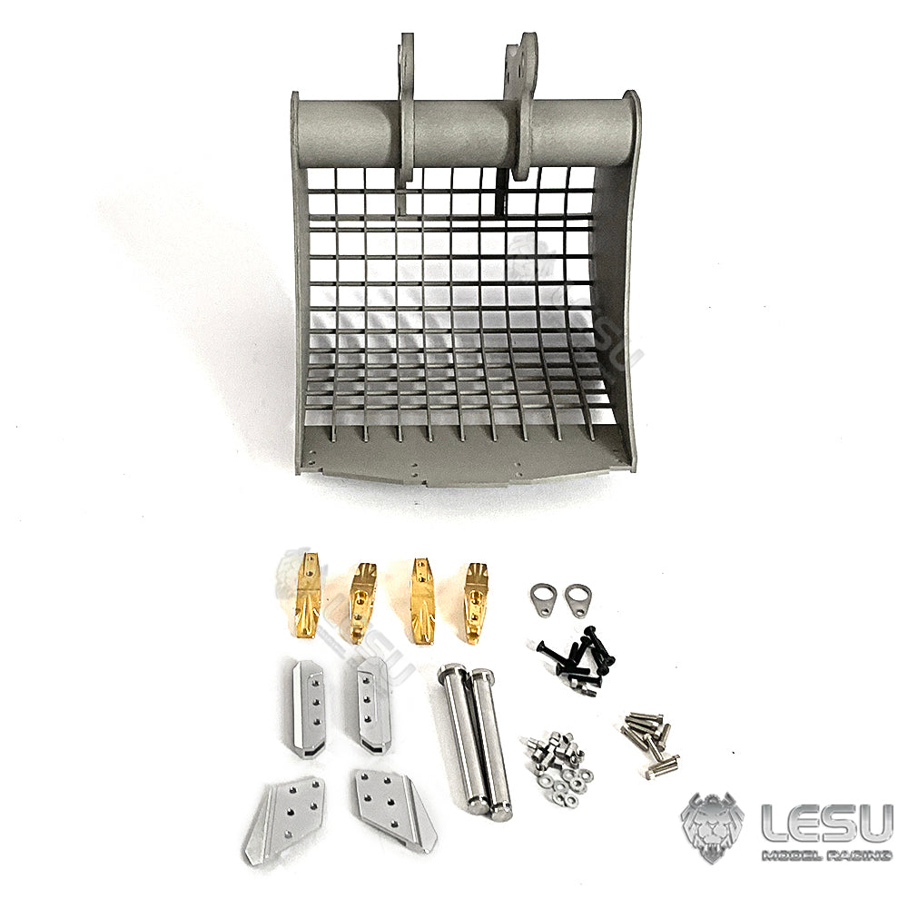 LESU Metal Grille Narrow Bucket for 1/14 ET35 RC Hydraulic Excavator Accessories