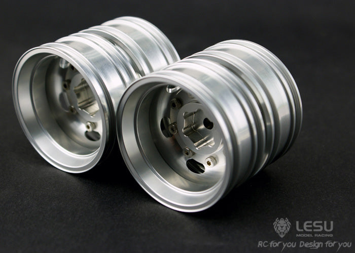 LESU Rear Wheels Metal Hubs for Dumper Tractor Truck Car 1/14 Scale Radio Controlled Car Replacements Spare Parts