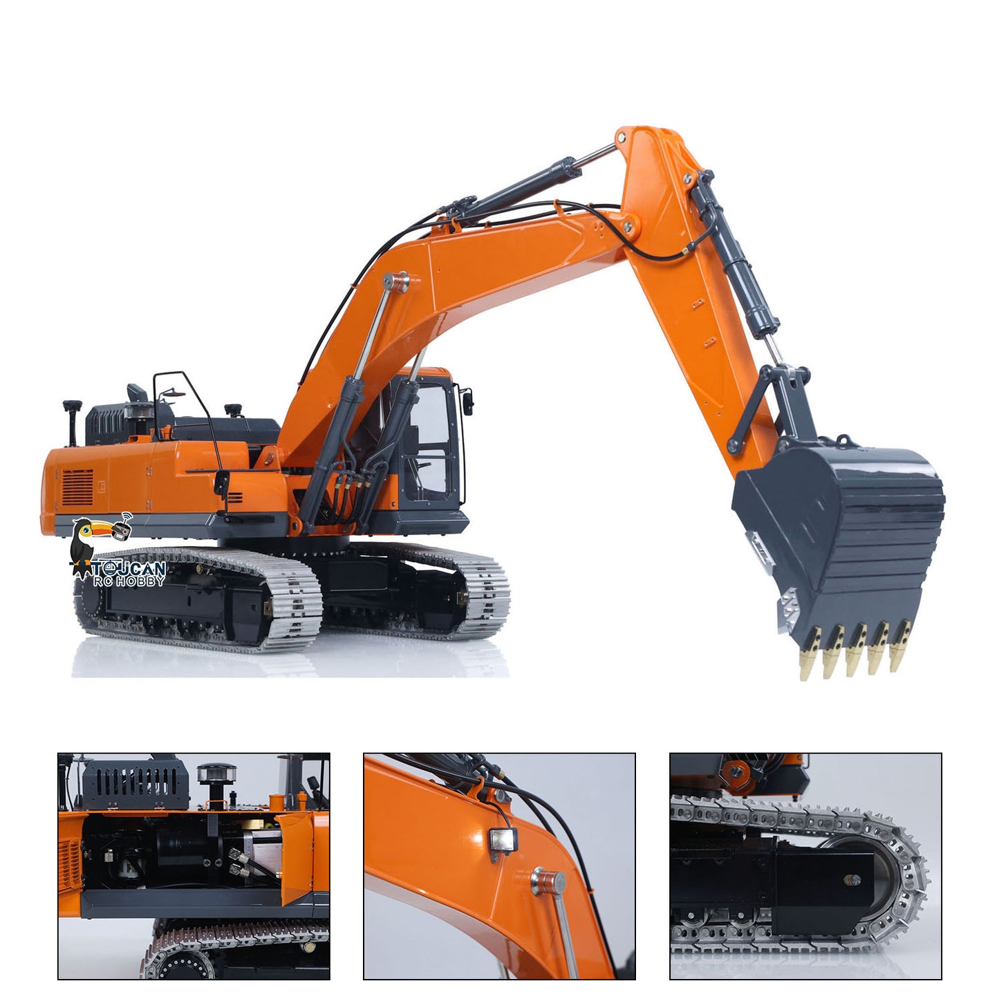 Pre-order Metal LESU 1/14 Remote Control Tracked 2Arms Hydraulic Excavator DX350LC Construction Vehicle Model With 3CH Valve Brushed Motor