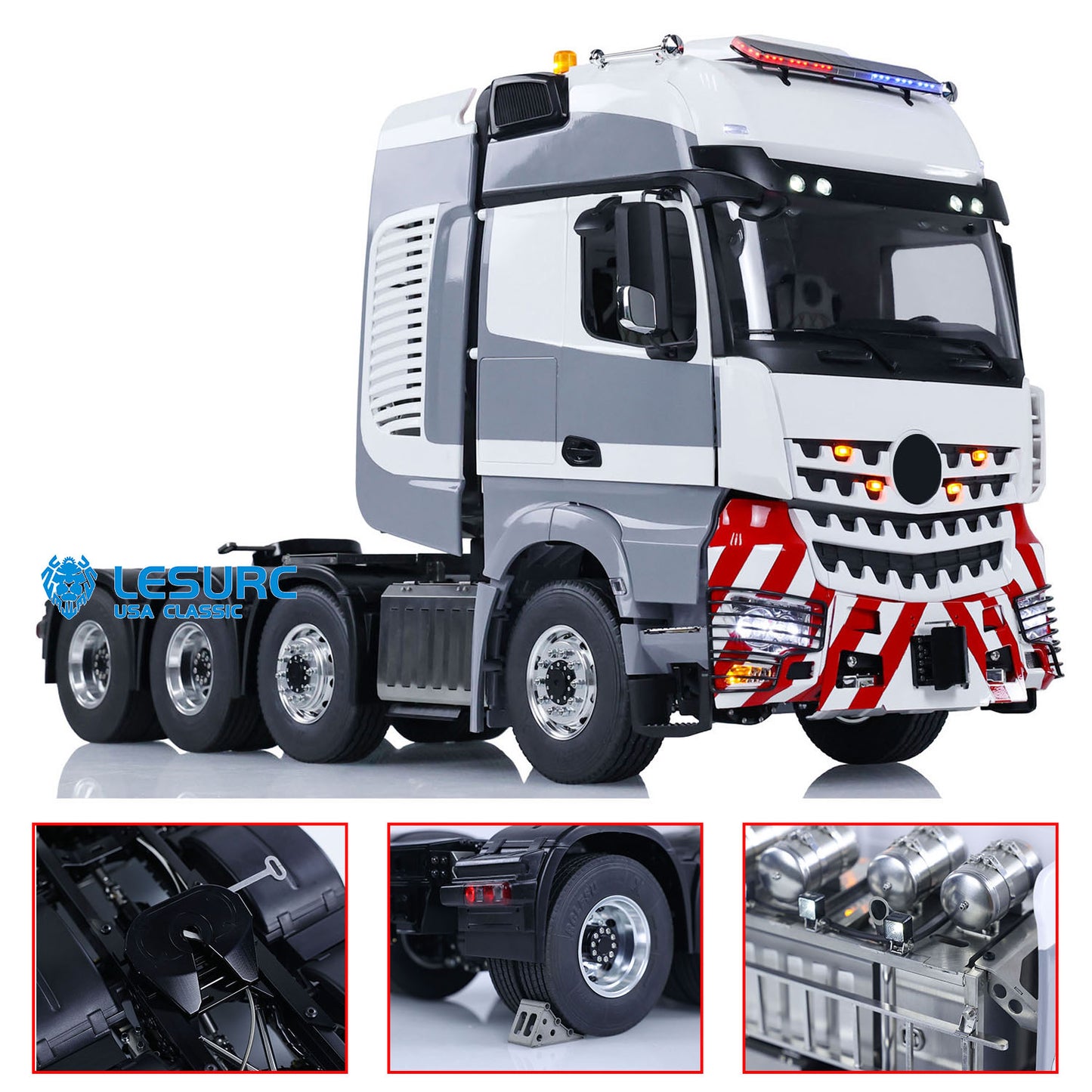 LESU Metal Chassis 8x8 RC Tractor Truck 1/14 Radio Controlled Cars Smoke Unit Sound 1851 3363 PNP RTR Version DIY Parts