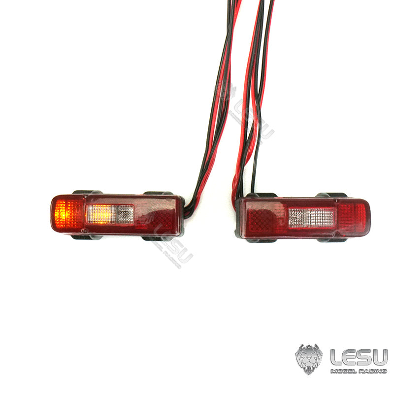 LESU Metal Bumper Plastic Rear Lamp Taillight Mount DIY Part Suitable for 1/14 Scale RC Tractor Truck Trailer Car Accessory