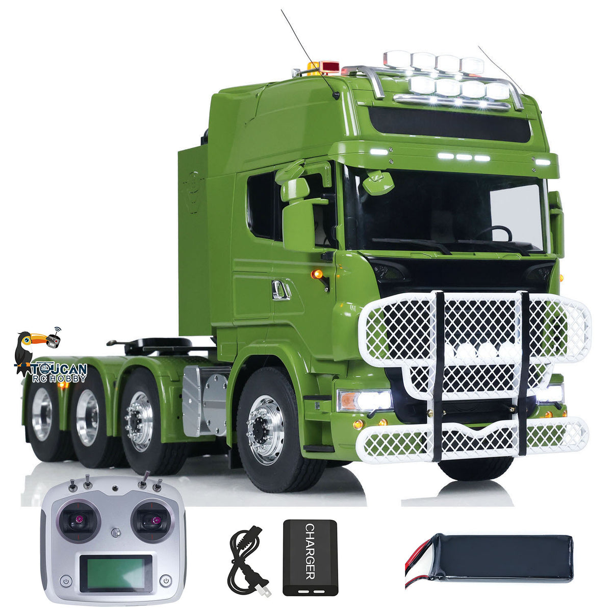 LESU 1/14 8X8 Metal Chassis RC Tractors Trucks RTR Radio Controlled Simulation Car Smoke Unit Hobby Models G-6057