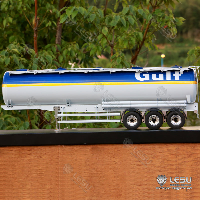 LESU 1/14 Radio Controlled Pre-assembled Semi Trailer Metal 40 Feet Container Oil Tank Gas Tanker for Tractor Truck Model