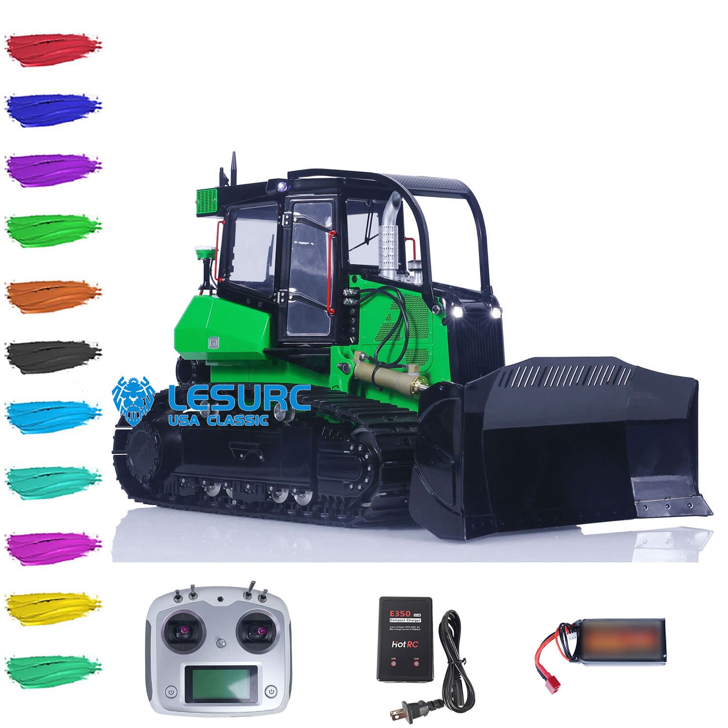 LESU Aoue 850K 1/14 RC Hydraulic Dozer Metal Remote Controlled Bulldozer Painted Assembled Hobby Model Emulated Vehicle