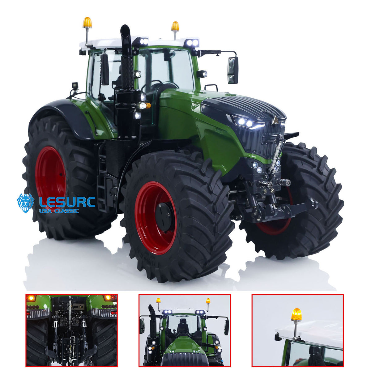 11.11 Flash Sale LESU AOUE 1050 1/14 Metal Hydraulic RC Walking Tractor Agricultural Vehicle Model with Light Sound