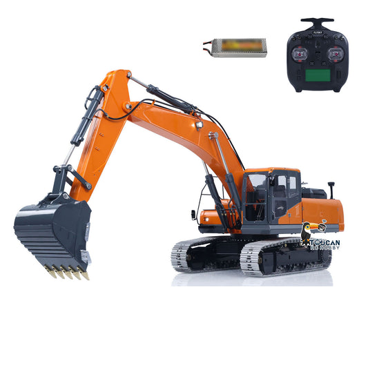 Pre-order Metal LESU 1/14 Remote Control Tracked 2Arms Hydraulic Excavator DX350LC Construction Vehicle Model With 3CH Valve Brushed Motor