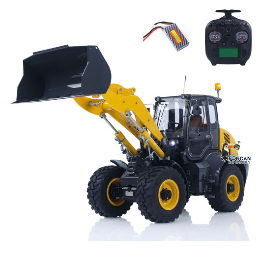 LESU 1/14 Metal RC Hydraulic Loader Aoue WA100M-8 4*4 RTR Remote Control Construction Vehicle Axle Lock Sound Light ST8 Radio