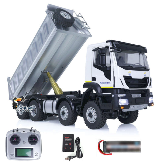 Sell out in seconds! LESU 1/14 Ready To Run RC Ripper Remote Controlled Hydraulic Dump Truck 8X8 Metal Chassis Dumper Construction Vehicle E350 Charger