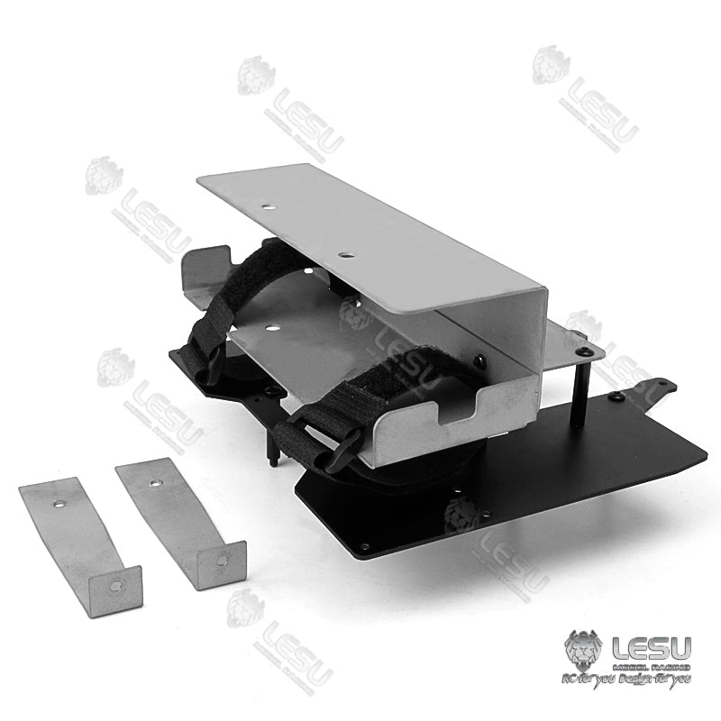 LESU 1/14 Metal Battery Compartment CNC Second Plate Set Suitable for RC Tractor Truck R620 Radio Control Dumper DIY Parts