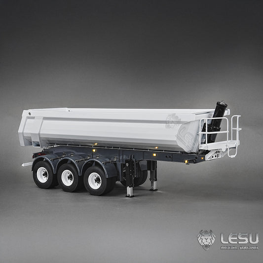 Metal LESU 3Axles 1/14 Hydraulic Dump Trailer for RC Tractor Truck DIY TAMIYA Radio Controlled Lorry Car 1851 3363 R470 770S