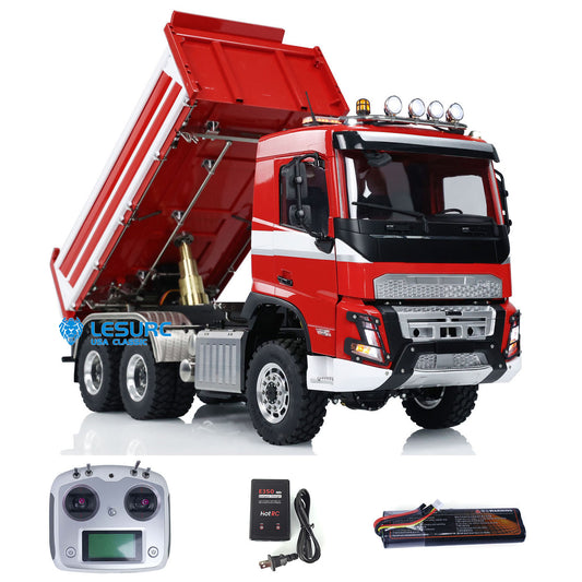 1/14 3-way RC Hydraulic Dumper Car LESU Metal 6x6 Remote Control Dump Truck Painted Assembled Dumoer