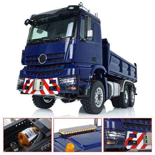 1/14 LESU RC Hydraulic Dumper Remote Control Truck 6X6 for 3363 Radio Control Car Brushless Motor DIY Painting Metal Chassis