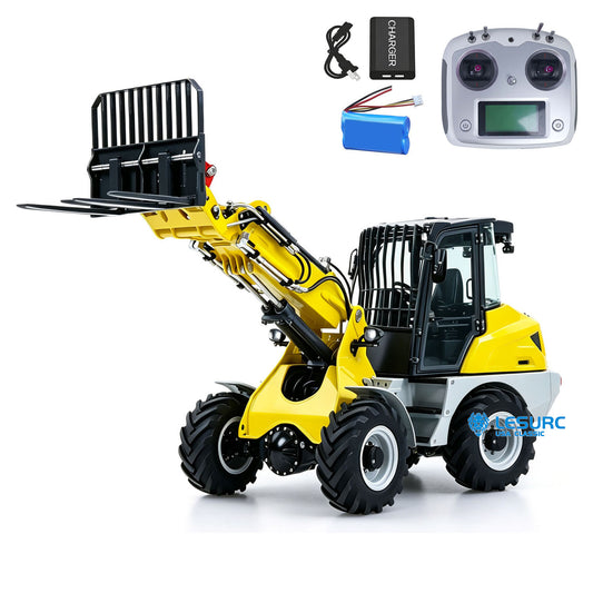 LESU Aoue AT1050 1/14 Metal RC Hydraulic Telescopic Fork Loader A0016 with FlySky I6S Radio Controller Light Sound for Scale Model Collectors
