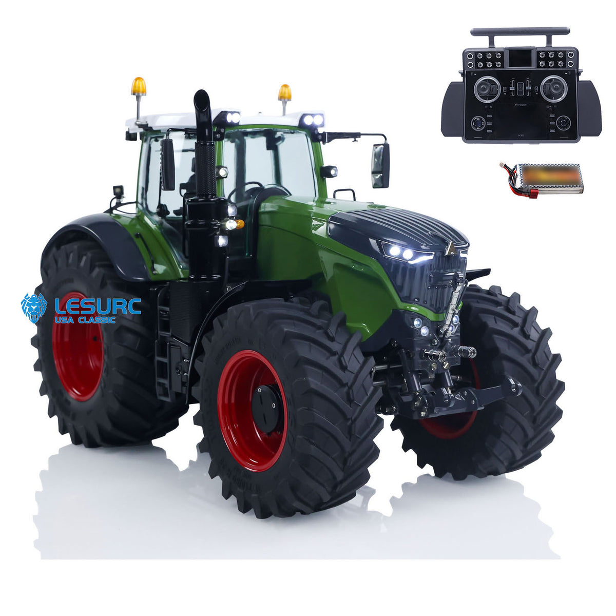 LESU AOUE 1050 Metal 4x4 1/14 RC Tractor Truck Hydraulic Agricultural Vehicles K500 Seedbed Pre-sowing Soil Preparation Machine Frsky XE Lite