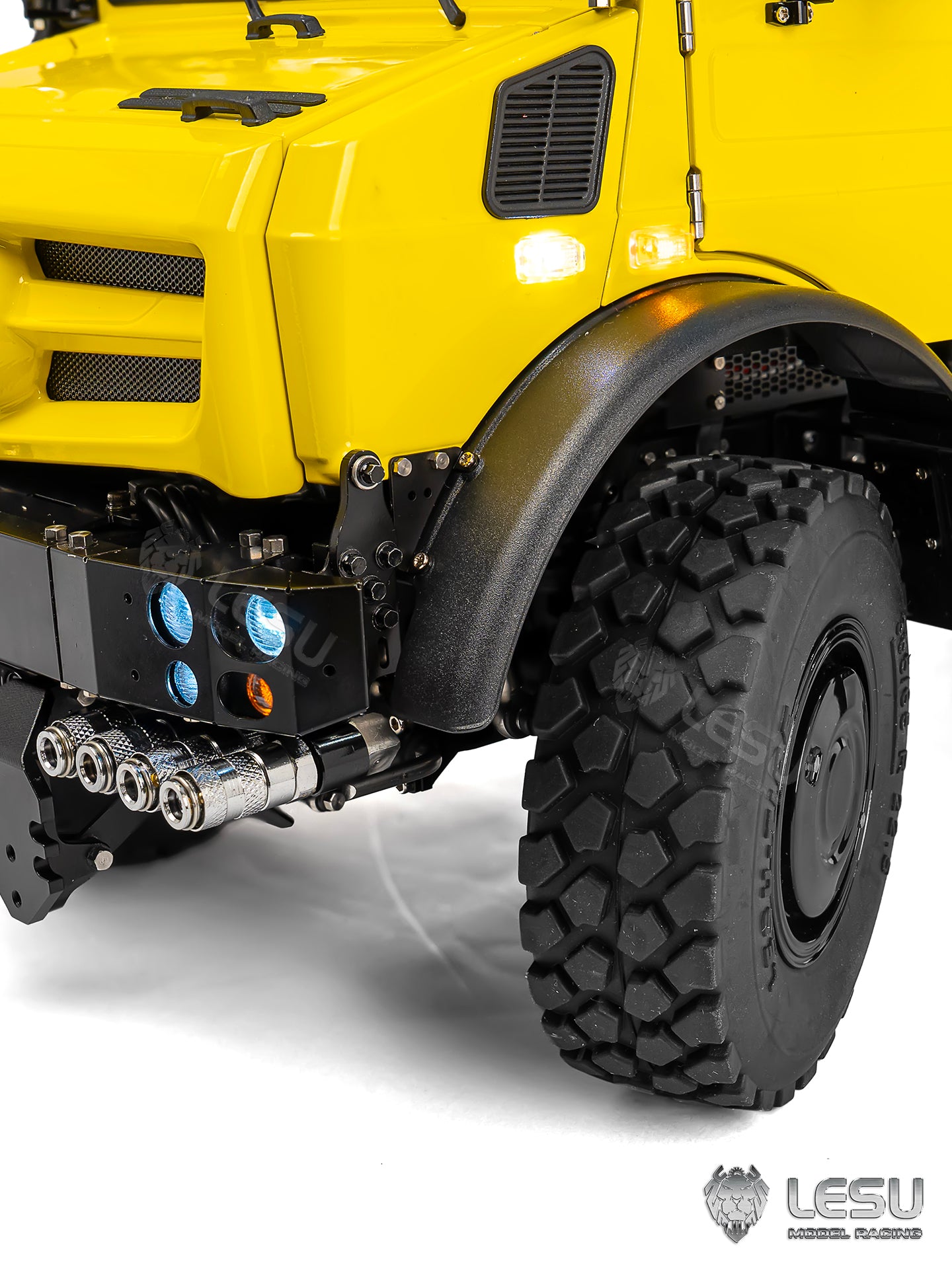 LESU U4023 Metal 1/14 Hydraulic RC Off Road Car AWD Remote Control All Terrain Vehicle Light Truck Model Wheel Hub Reduction