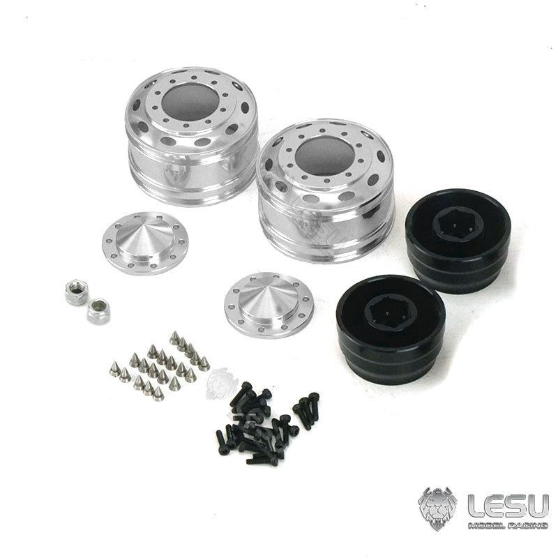 LESU Bearing Brake Metal Front Wheel Hub DIY Spare Part Suitable for RC 1/14 Scale Truck American Car Model Spare Part