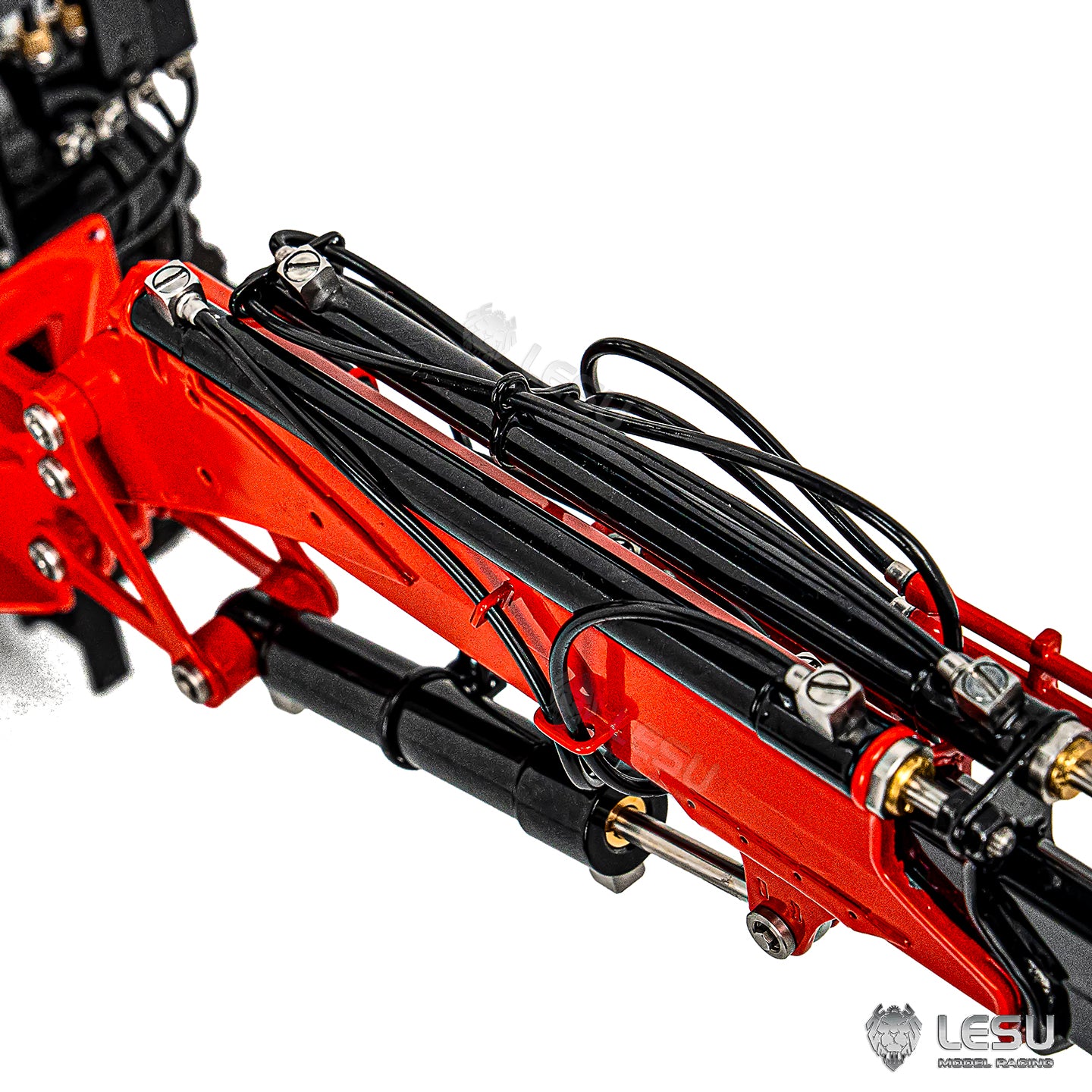 Metal Hydraulic Forklift Jib Arm for LESU 1/14 Heavy Forklift Aoue LD160S Remote Control Construction Vehicles Upgraded Parts