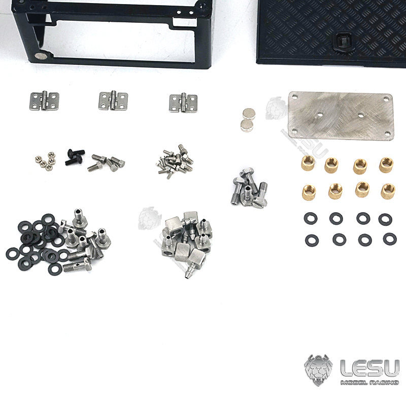 LESU 1/14 RC Roll on/off Hydraulic Crane Truck Parts Tool Box Reversing Valve Oil Pipes for Radio Controlled Dump Truck