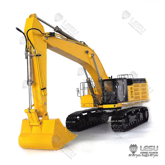 LESU 1/14 374 374F Hydraulic Excavator W/ Light Systeam Servo Motor ESC Optional Accessories Metal Grab Hammer Ripper Bucket