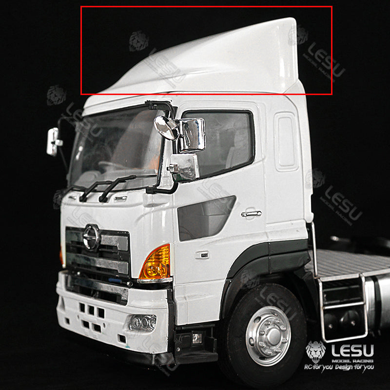 Metal 1/14 Front Bumper LED Light Wiper Protective Net Suitable for LESU RC Tractor Truck DIY Radio Controlled Cars Vehicle