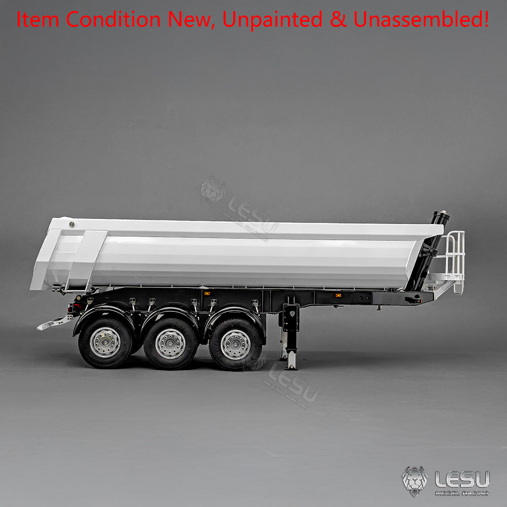 LESU 3Axles Metal 1/14 RC Hydraulic Dump Trailer for TAMIYA Tractor Truck Radio Controlled Lorry Car R620 R770S FH12 Vehicle