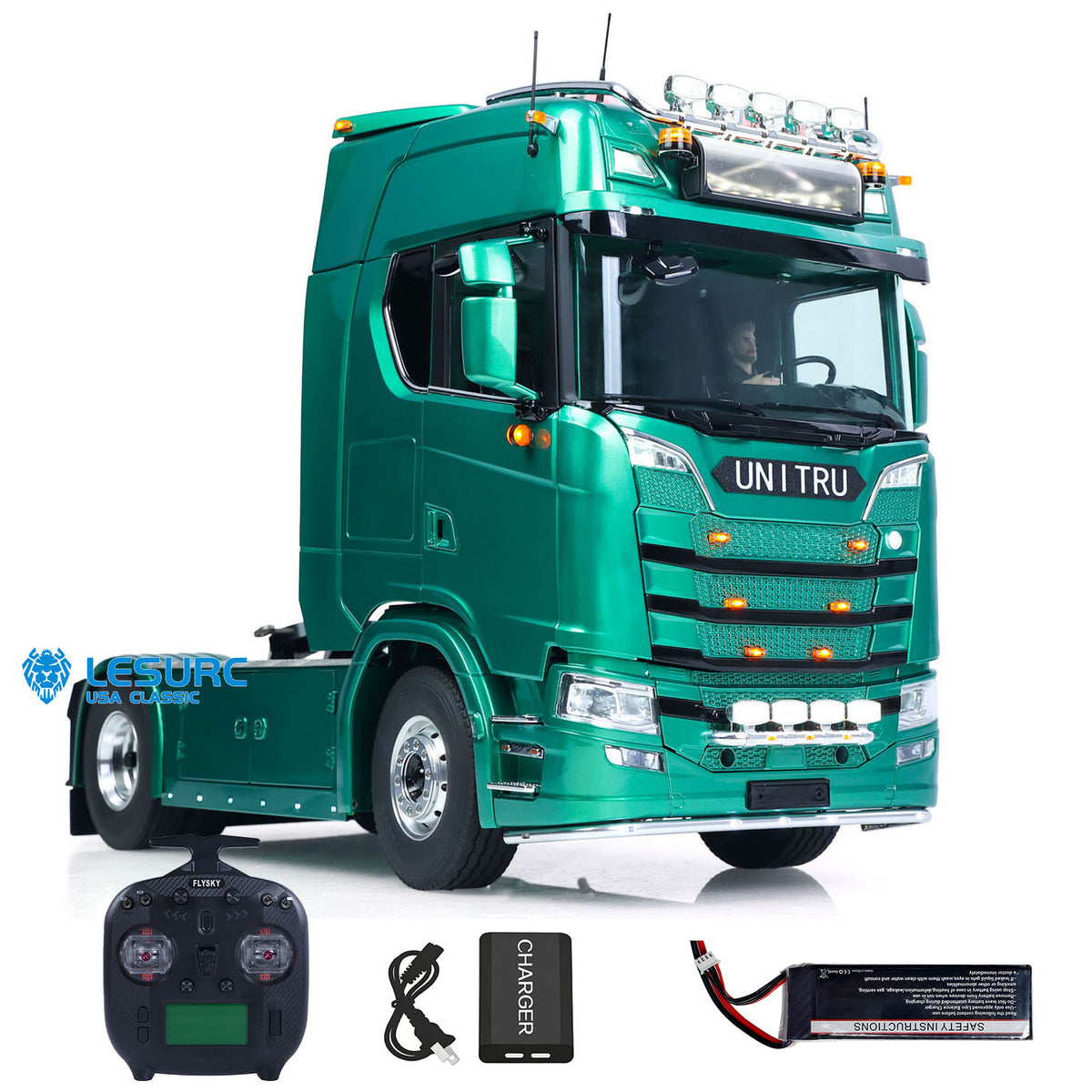 IN Stock TOUCAN Z008 1/14 4x4 Metal Chassis RC Tractor Truck with 2Speed Gearbox Magnetic High Roof Chassis Suspension Smoke FlySky ST8 Radio Controller Light Sound