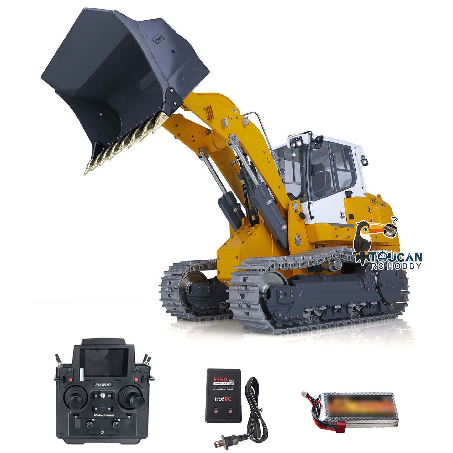 LESU Metal 1/14 RC Hydraulic Tracked Loader 636 Low Version With 2TH Reversing Valve Constructions Loaders Vehicle Model