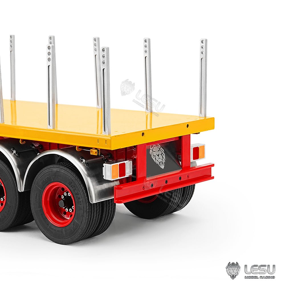 LESU 1/14 20FT 2Axles Metal Semi Trailer for Remote Control Cars RC Tractor Truck Model Assembled