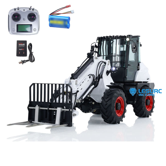1/14 LESU RC Hydraulic Fork Loader Telescopic Arm Model AT1050 Truck Radio Control Car Construction Vehicles