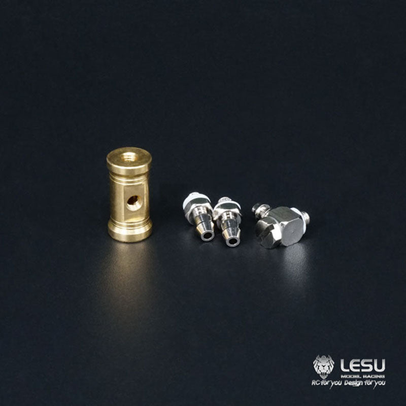 LESU 3CH Connector Hydraulic Flow Divider Valve for DIY 1/14 RC Dumper Truck Roll on off Tipper Model Car Spare Accessories