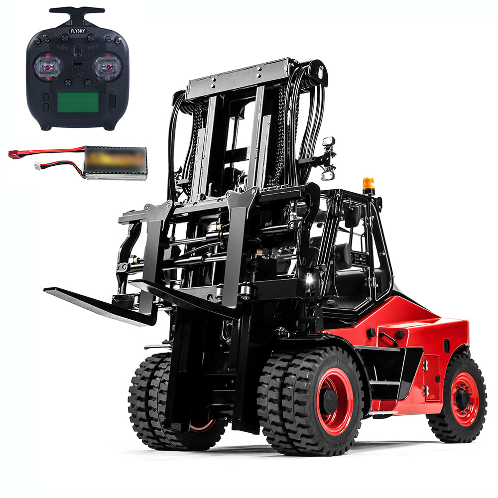LESU Aoue-LD160S 1/14 Metal RC Hydraulic Forklift A0014 RTR with 6CH Reversing Valve Light Sound for Construction Vehicle Enthusiast