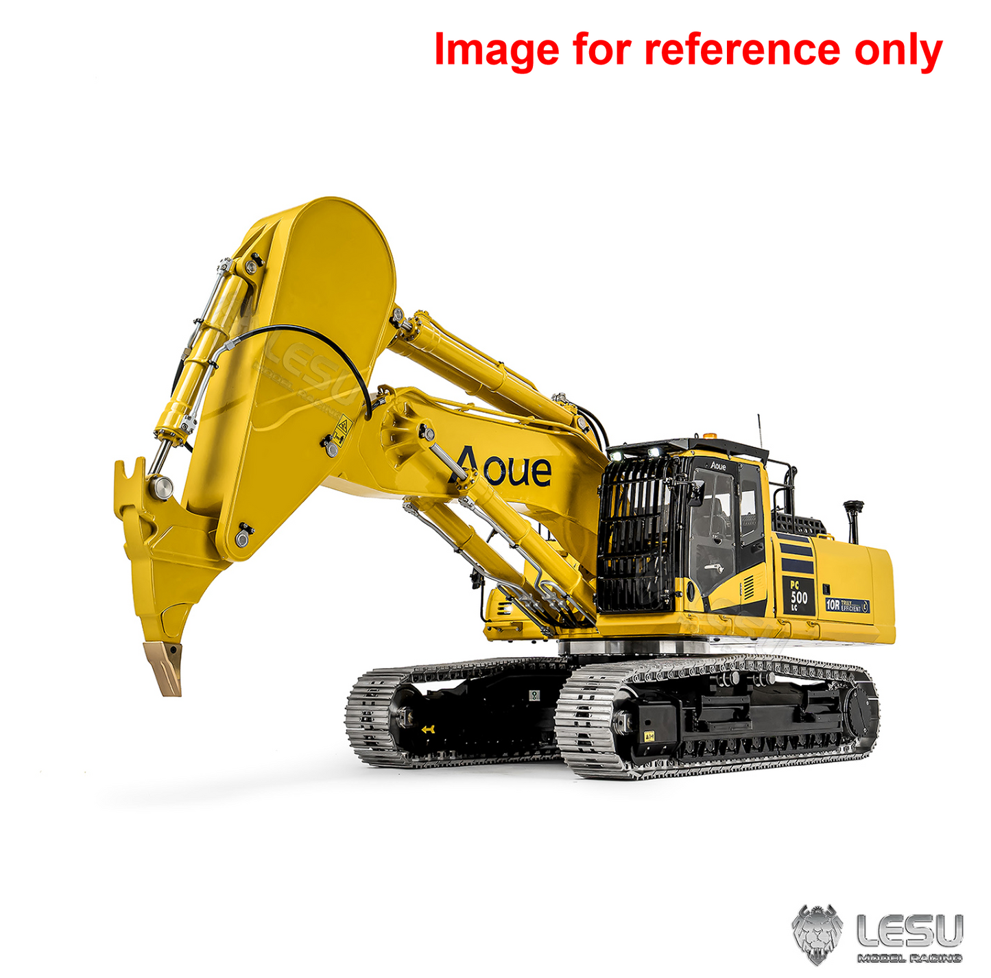 LESU PC500 1/14 RC Metal Excavator B0020 Model Hydraulic Crawler Digger with Rock Arm Light System 3CH Valve Brushless Motor ESC