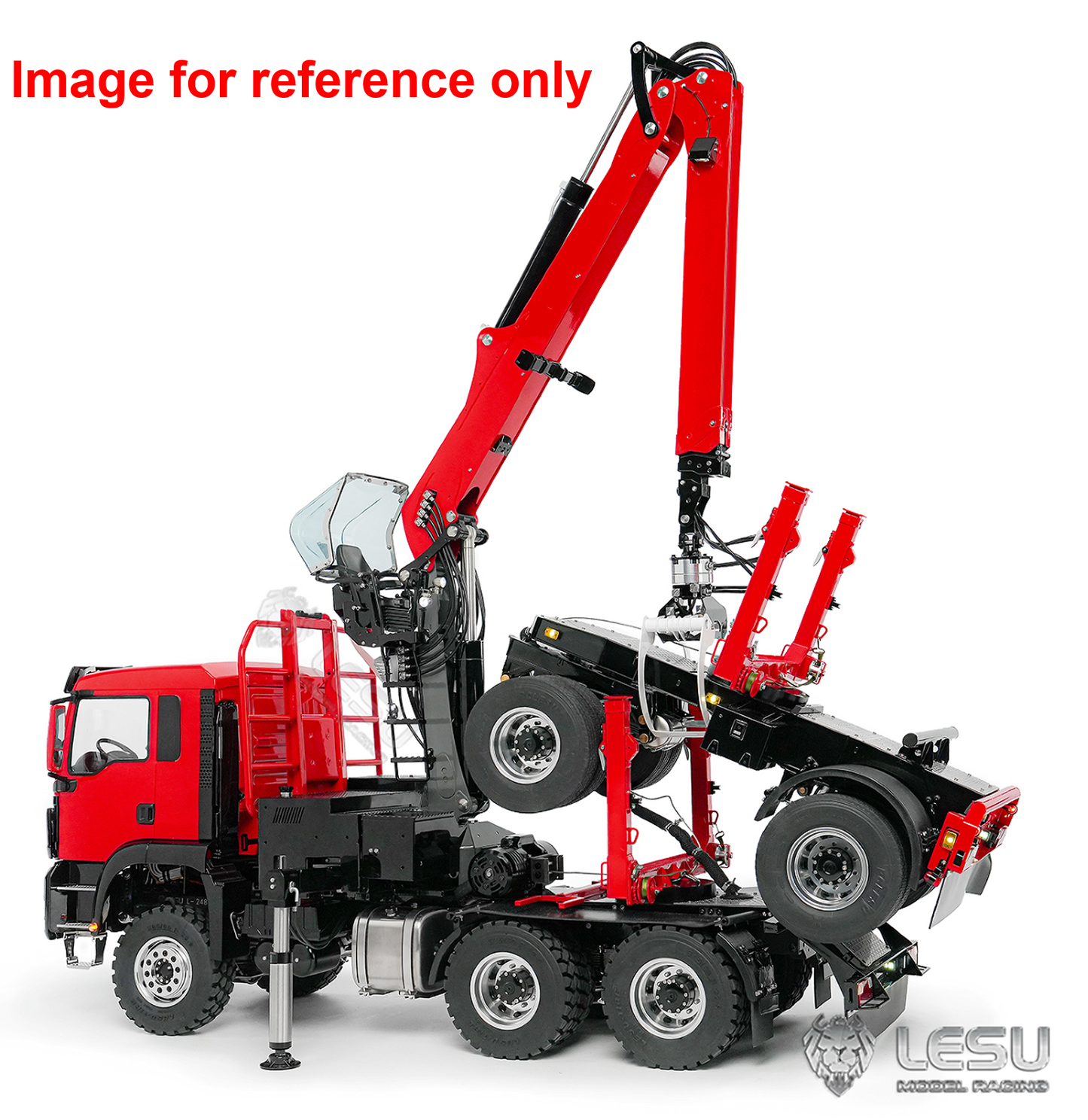 LIMITED-TIME SALE IN Stock LESU Z0073 1/14 RC Logging Truck Timber Transport Vehicle with Hydraulic Crane 6x6 Metal Chassis 8CH Valves 3Speed Gearbox Light Sound