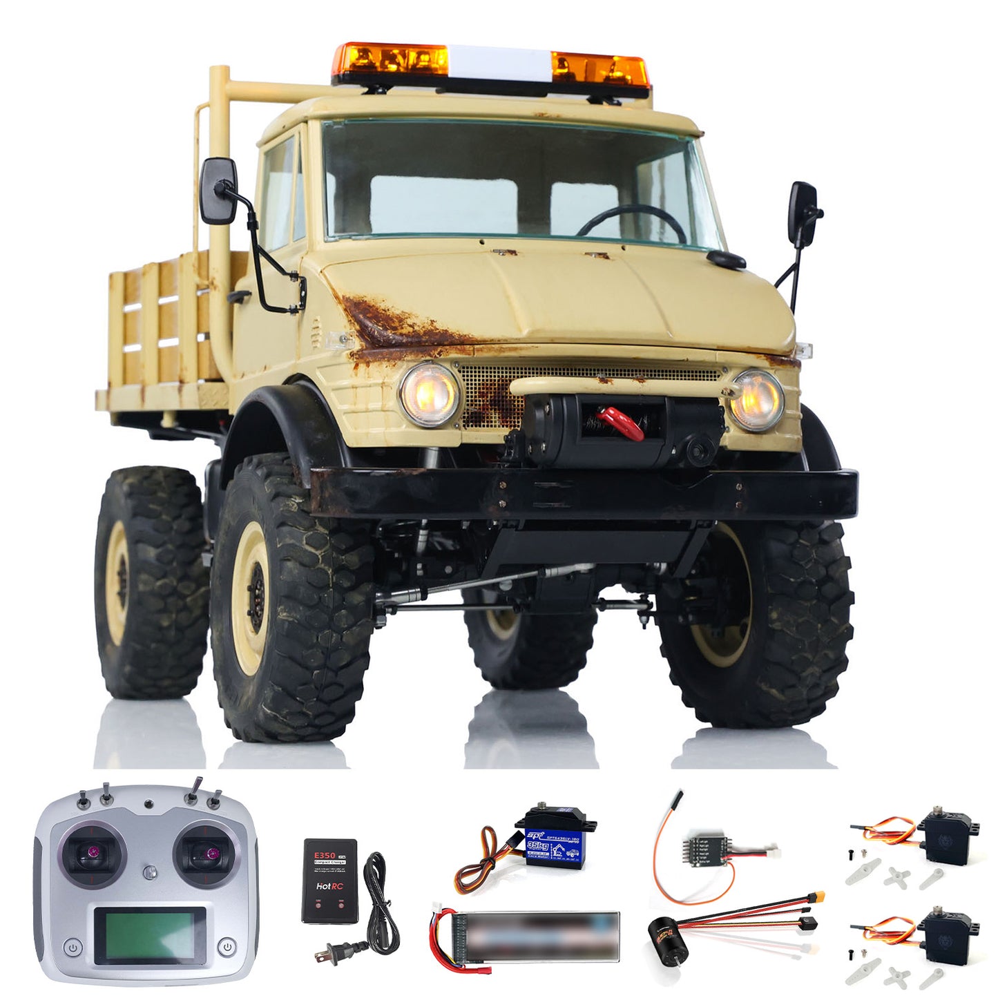 LESU 1/10 4x4 RC Crawler Trucks UM406 RTR Off-Road Vehicles Brushless Motor 2Speed Transmission Axle Locks I6S Radio System Battery Charger