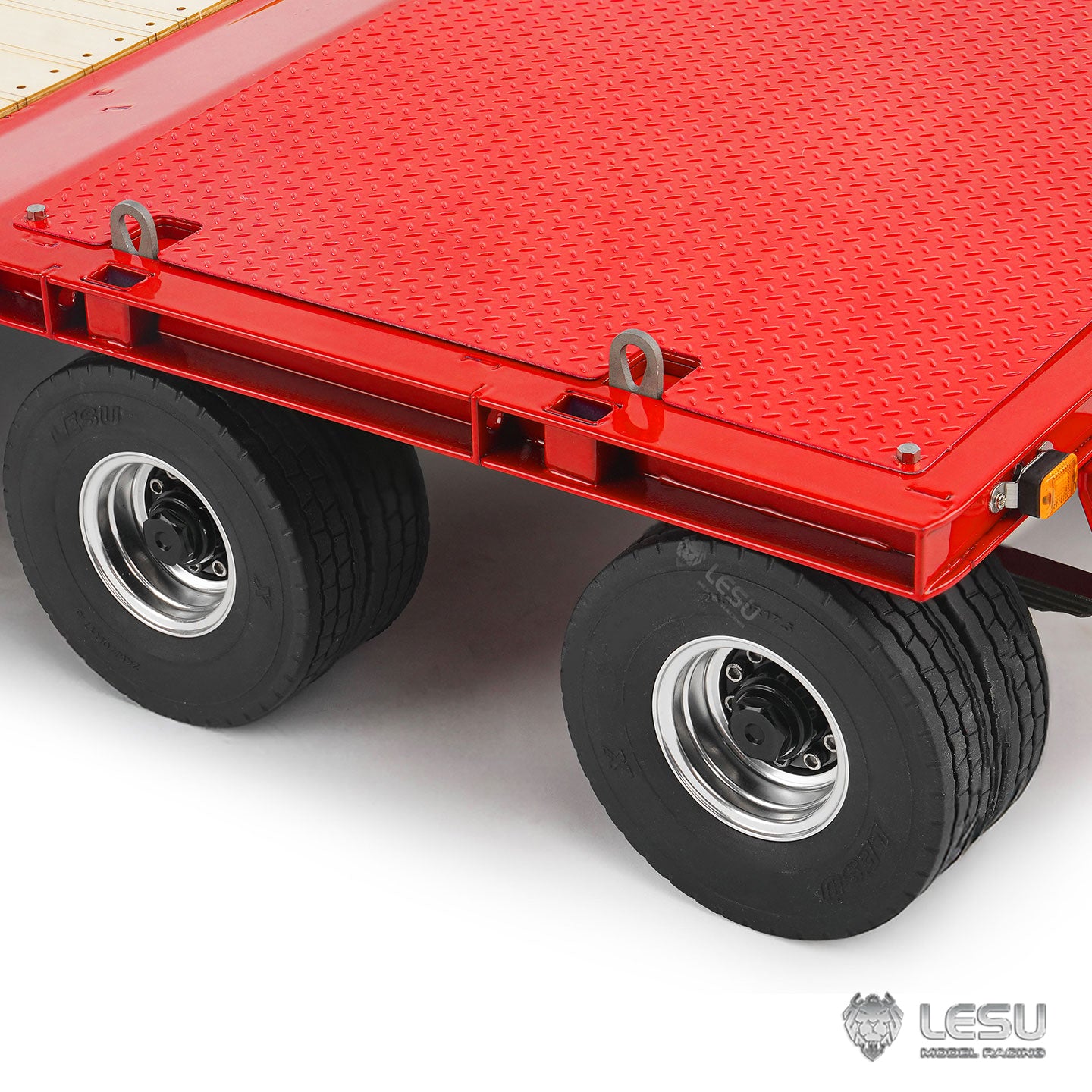 LESU 1/14 Metal Hydraulic Lifting Tailboard Trailer Rear Support Legs 2CH Valve Pump for RC Tractor Truck DIY Lorry Excavator