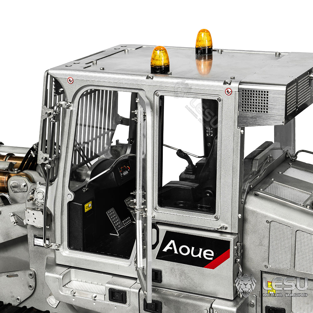 LESU 973K 1/14 Metal RC Hydraulic Loader B0024 with Rear Plow Openable Bucket Light Sound System for Construction Scale Model Builders