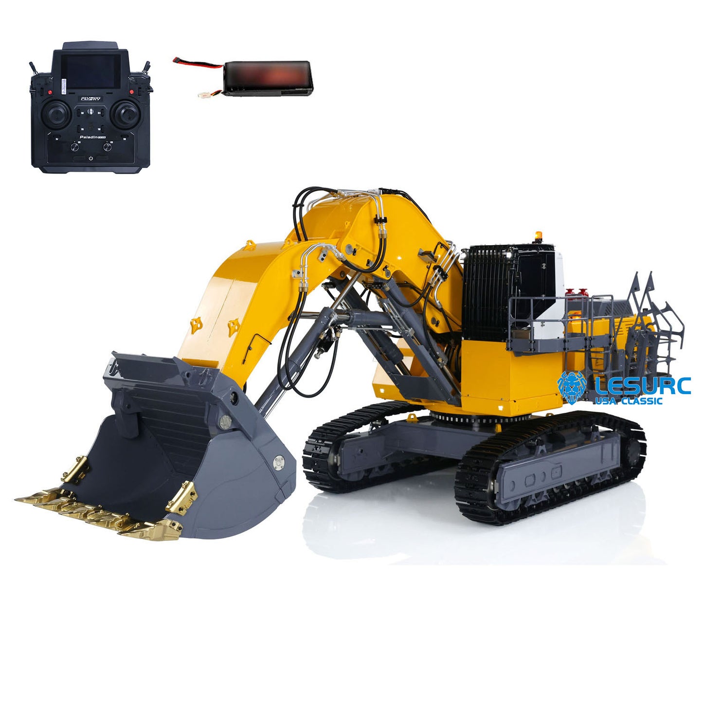 LESU Giant 1/14 Hydraulic RC Excavator AOUE 9150 Metal Construction Vehicles Heavy Duty Diggers Model Double Oil Pump PL18EV Lite Radio