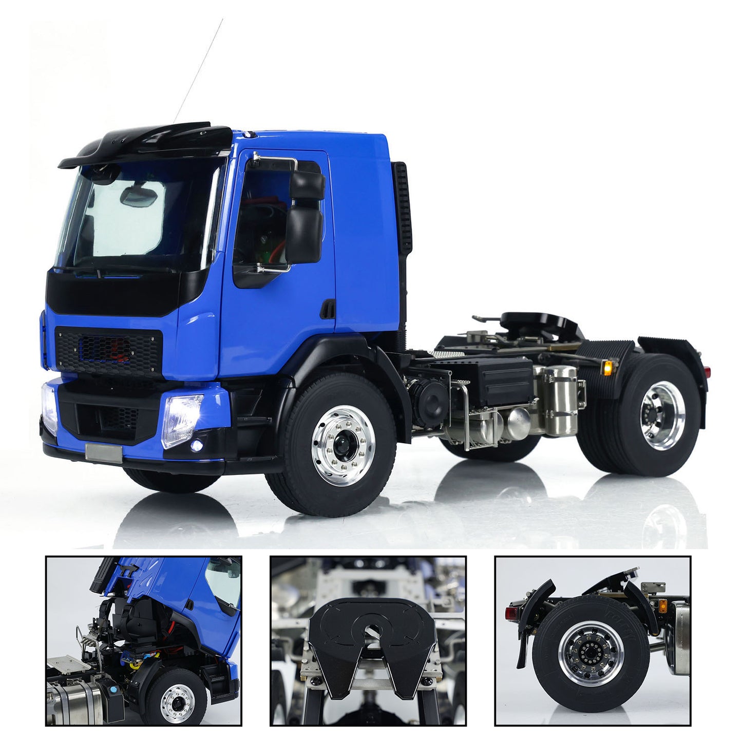 IN Stock LESU 4x4 RC Tractor Truck 1/14 RTR Painted Assembled Radio Controlled Car Light Battery Metal Chassis ESC Motor