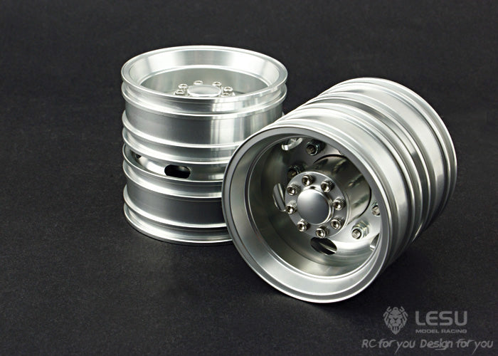 LESU Rear Wheels Metal Hubs for Dumper Tractor Truck Car 1/14 Scale Radio Controlled Car Replacements Spare Parts