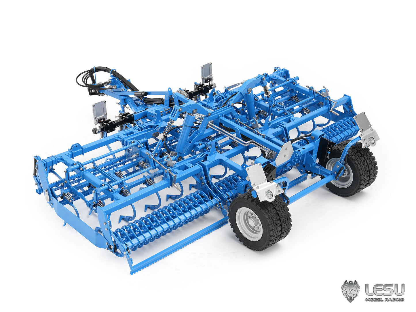 Metal LESU K500 Seedbed Pre-sowing Soil Preparation Machine Planter Plough for 1/14 RC Hydraulic Farm Tractor AOUE 1050 Model