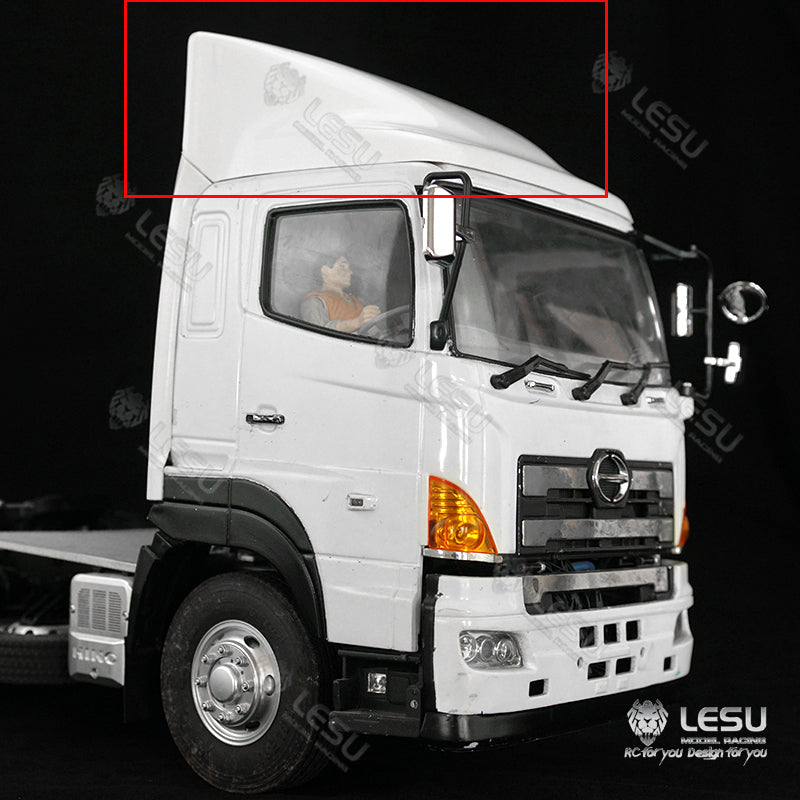 Metal 1/14 Front Bumper LED Light Wiper Protective Net Suitable for LESU RC Tractor Truck DIY Radio Controlled Cars Vehicle