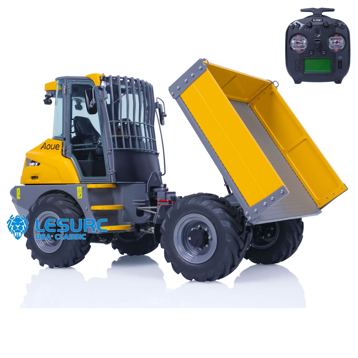 LESU Metal 4x4 1/14 RC Hydraulic Dumper Car 6MDX-B Remote Control Tipper Trucks Emulated Contruction Vehicle DIY Model