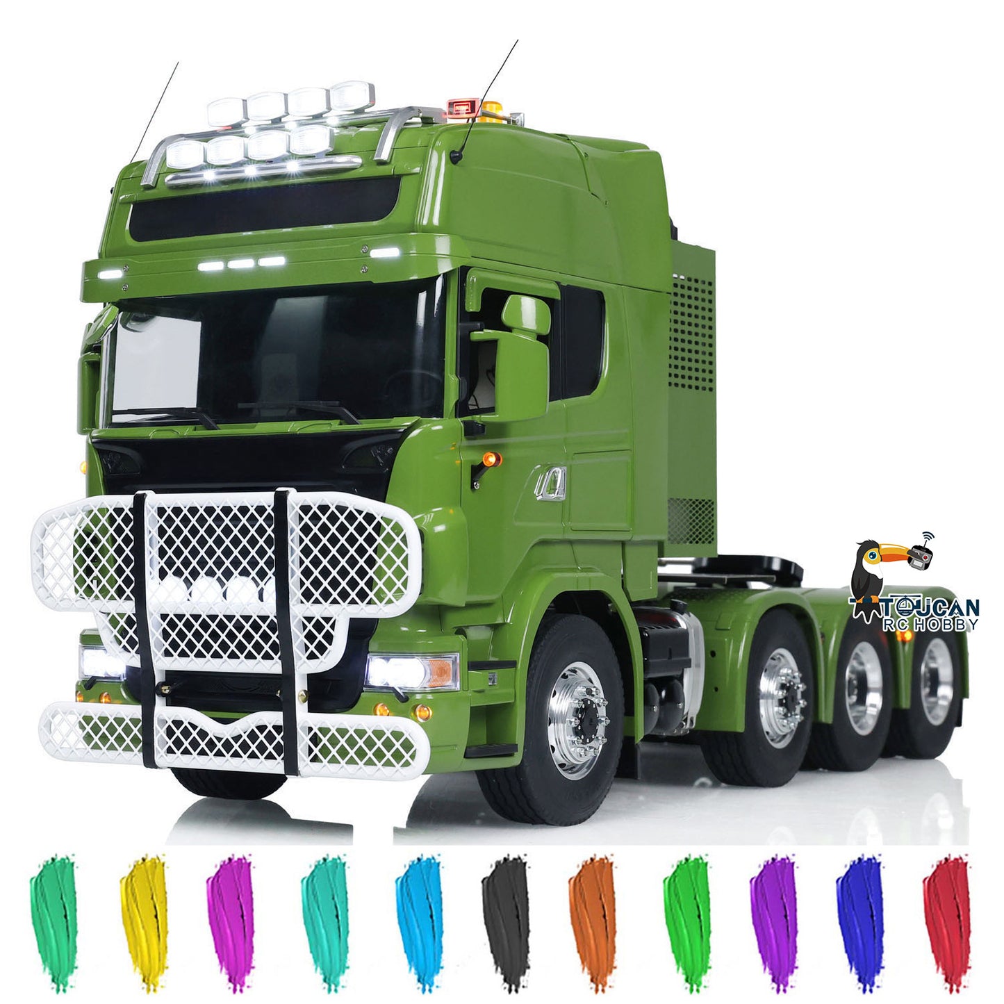 LESU 1/14 8X8 Metal Chassis RC Tractors Trucks RTR Radio Controlled Simulation Car Smoke Unit Hobby Models G-6057