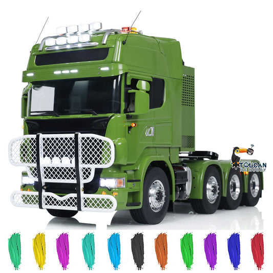 LESU 1/14 8X8 Metal Chassis RC Tractors Trucks RTR Radio Controlled Simulation Car Smoke Unit Hobby Models G-6057