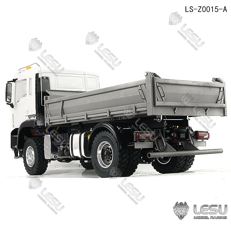 LESU 1/14 Scale Metal 4*4 Chassis TGS Hydraulic Dumper Truck Construction Vehicle Model W/ Light Sound System Motor ESC Servo