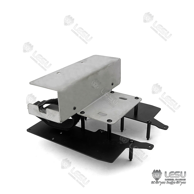 LESU 1/14 Metal Battery Compartment CNC Second Plate Set Suitable for RC Tractor Truck R620 Radio Control Dumper DIY Parts