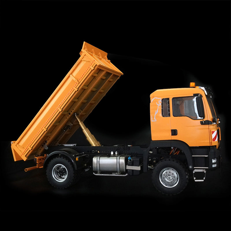 LESU 1/14 Scale Metal 4*4 Chassis TGS Hydraulic Dumper Truck Construction Vehicle Model W/ Light Sound System Motor ESC Servo